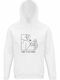 Hoodie Organic Unisex " Too Drunk Time To Go Home Funny Alcohol " White