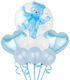 Set 8 Baloane Aniversare Folie Albastre Jumbo 60 cm