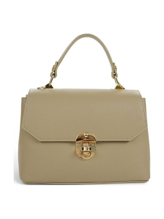 Damentasche Aus Leder Taupe
