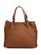 Leather Women's Shopper Bag Brown