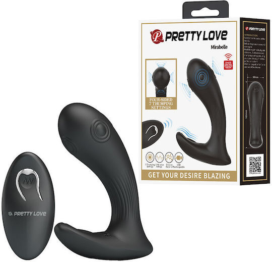 Pretty Love Vibrator Δονητής Μασάζ με Απομακρυσμένο Έλεγχο Μαύρος
