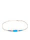 GLS Silver Women's Bracelet with Meander Design in Silver 20.5cm