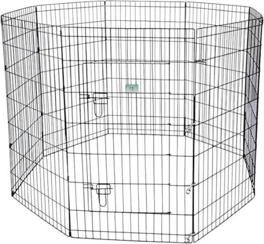 Parc Pentru Câini Din Material Metalic De Culoare Neagră 61 x 107 cm