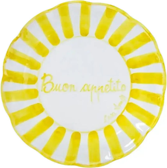 Casa Amalfi Placă Joasă Ceramică Galbenă cu Diametru 26cm