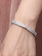 Women's Gold Plated Handcuff Bracelet with Zircon 6cm