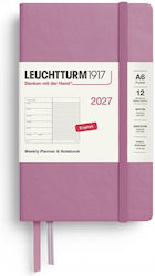 12m Weekly Planner Notebook 2027 A6 Hardcover Dusty Rose Leuchtturm 1917 4070292002118