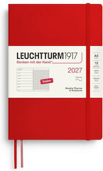 12-Monats Wöchentlich Planer Notizbuch 2027 A5 Softcover Kirsche Leuchtturm 1917 4070292002217
