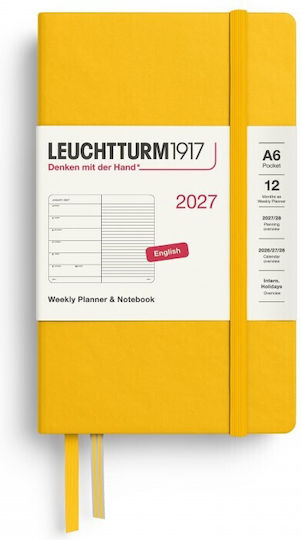 12m Weekly Planner Notebook 2027 A6 Hardcover Sunflower Leuchtturm 1917 4070292002132