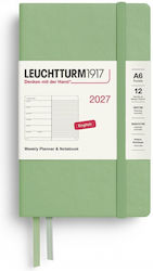 12m Weekly Planner Notebook 2027 A6 Hardcover Sage Leuchtturm 1917 4070292002149