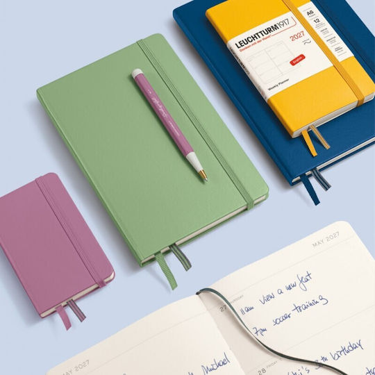 Leuchtturm1917 Weekly Notebook Agenda A4 2027 Black Personalization