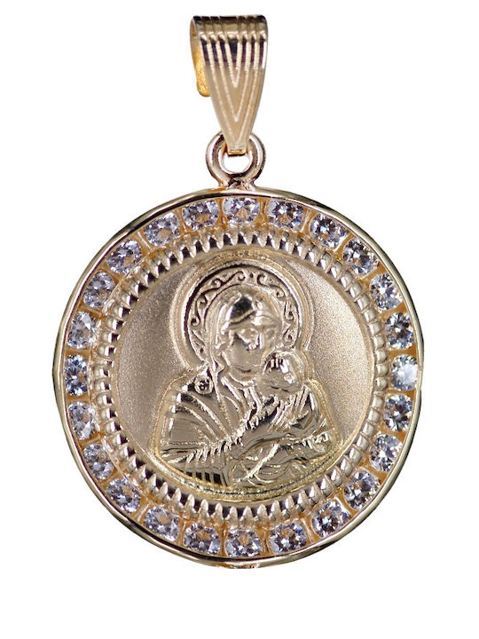 Pendant Kids Charm with Virgin Mary in 9K Gold 9K5-517537