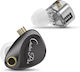 KZ Ακουστικά Ψείρες In Ear Castor Pro Gray No Mic Bass Up Edition Γκρι