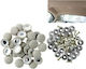 Sewing Button Beige Made of Metal