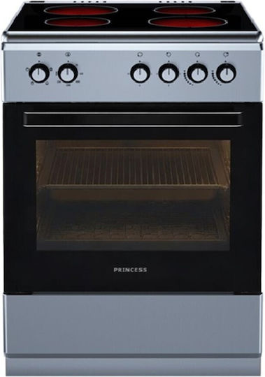Princess Aragaz 72lt cu Plită Ceramică P60cm Inox