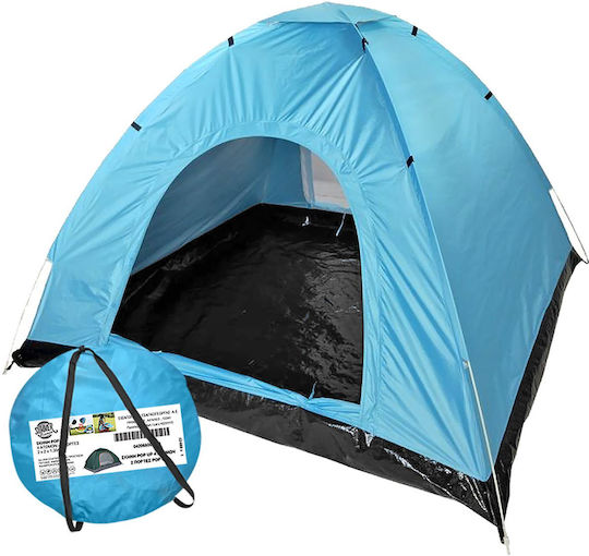 Summertiempo Σκηνή Camping Pop Up Μπλε για 4 Άτομα 200x200x130εκ. Γαλάζιο