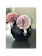 SteweHome Decorative Black Glass Vase
