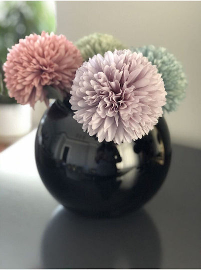 SteweHome Decorative Black Glass Vase