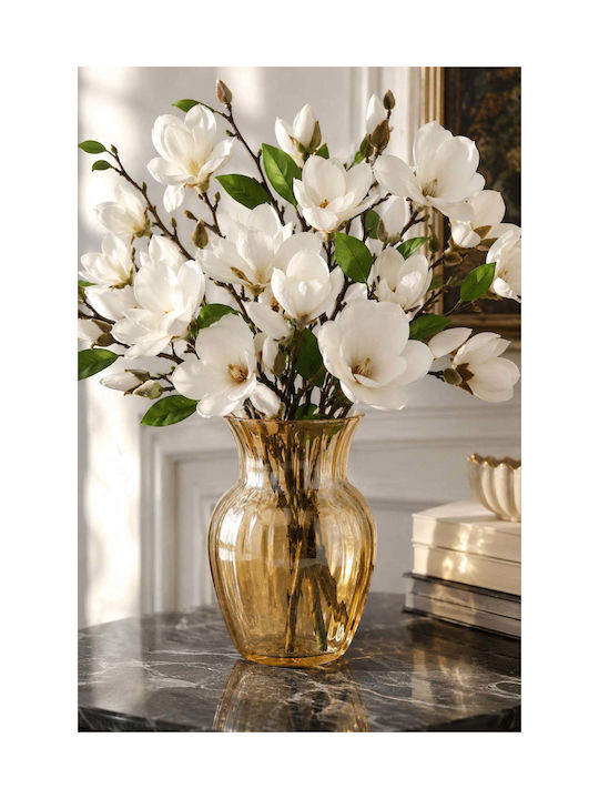 SteweHome Decorative Glass Yellow Vase