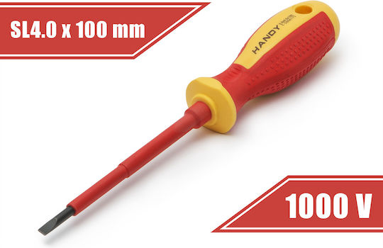 Surubelniță Dreaptă Sl4.0 Izolată 1000v 100 Mm Ax Vârf Magnetic Oțel Crom-vanadiu