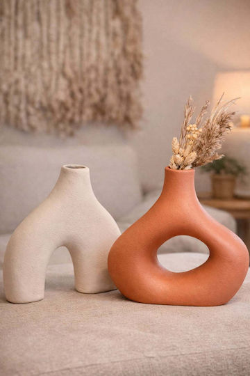 SteweHome Set Decorative Multicolour Ceramic Vases 20xH20cm 2 Pieces