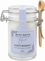Kollectiva Bath Salts Blue Camellia & Lavender Extracts Glass Jar Wooden Spoon 60g