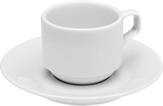 Porland Porland Kaffee Tasse aus Porzellan Braun 85ml