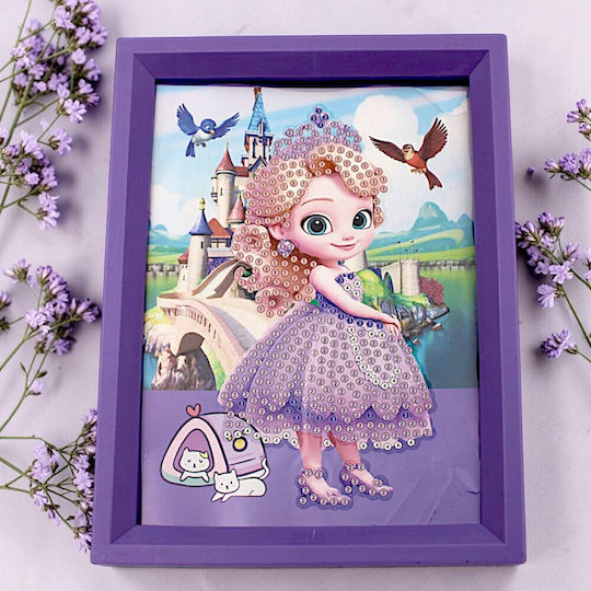 Kleine Sophia Diamantmalerei Rahmen 13x18cm Pailletten 17pxd92