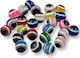 Plastic Bead Eye 8mm Multicolour Hole 1.8mm Quantity 100 Pieces 100 pcs