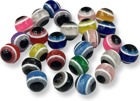 Plastic Bead Eye 8mm Multicolour Hole 1.8mm Quantity 100 Pieces 100 pcs