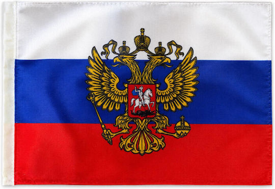Russia Polyester Office Perforated Flag 25x18cm
