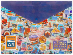 Папка Бутон А4 Fold & Order Travel Stickers Pfb0003 Legami