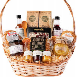 Großes Geschenkekorb Geschenkset Tee Sirup Honig Süßigkeiten Zitronen Großes Geschenkekorb Geschenkset Tee Sirup Honig Süßigkeiten Zitronen