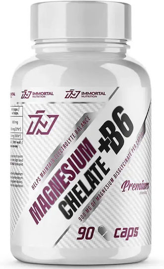 Immortal Nutrition Магнезий Бисглицинат + B6 900mg 90 капсули
