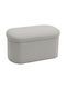 Bench Stool with Storage Space Upholstered with Fabric Otto White 76x38x38cm