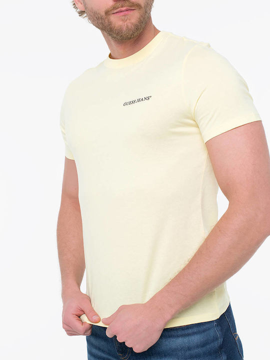Guess Guess Herrenblusen Kurzarm T-Shirt in Gelb