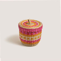 Stewehome Basket Sea Grass Decoration Storage Multicolour 14x12 Cm