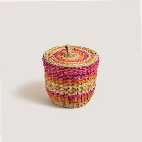 Stewehome Basket Sea Grass Decoration Storage Multicolour 14x12 Cm