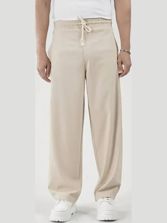 Pantaloni în Linie Baggy Bej