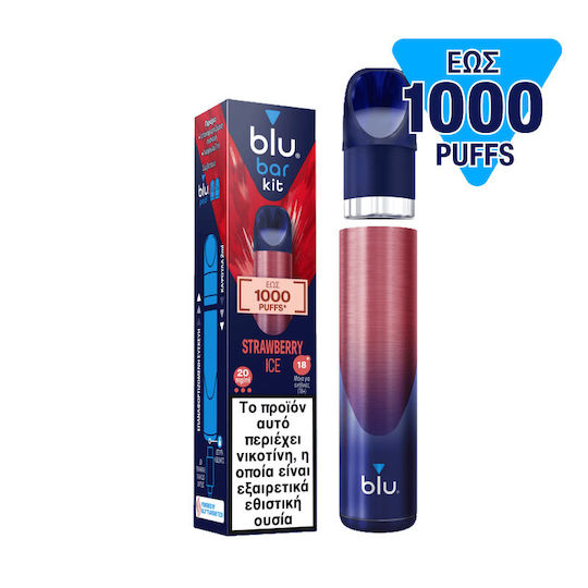 MyBlu Bar Ηλεκτρονικό Τσιγάρο μιας Χρήσης Strawberry Ice Μπλε