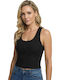 Damen Bluse Ärmellos Schwarze