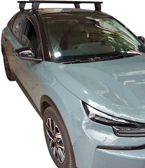 Menabo Aluminum Car Roof Bars Luggage Rack Kit for Citroen C4 5D 2020+ Set with Roof Rack Legs Black