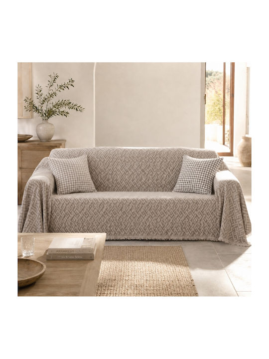My Home Luxury Überwürfe Set 3 Stück Beige