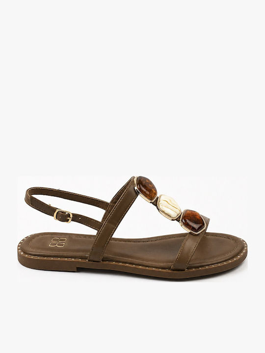 Fshoes Γυναικεία Σανδάλια Καφέ