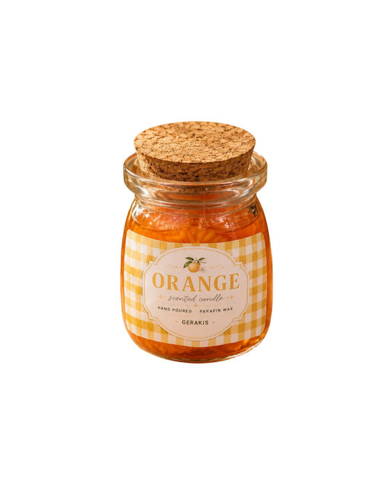 Candle Light Aromatic Candle In Jar With Orange Perfume