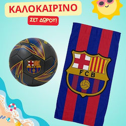 Sevenworld Gift Set Soccer Ball Fc Barcelona Size 5 Plus Beach Towel Fc Barcelona S000002