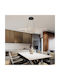 Rabalux Black LED Pendant Ceiling Light with Adjustable White Light 60x60cm