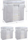 SteweHome Storage Case for Blanket/Duvet / Coat / Knitwear / Clothes / Bags in Grey Colour 50x45x30cm 3pcs
