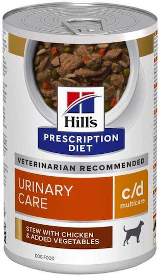 Hill's Canine C D Multicare Stew Wet Dog Food Diet with Chicken and Vegetables 12x354gr