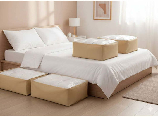 SteweHome Storage Case for Blanket/Duvet / Coat / Knitwear / Clothes / Bags in Beige Colour 64x45x22cm 4pcs