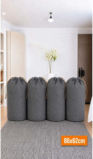 SteweHome Kleideraufbewahrung für Decke Bettdecke Kleidung in Grau Farbe 86x62cm 4 Stück